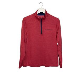 Vineyard Vines Performance Sankaty red 1/4 zip pullover - M
